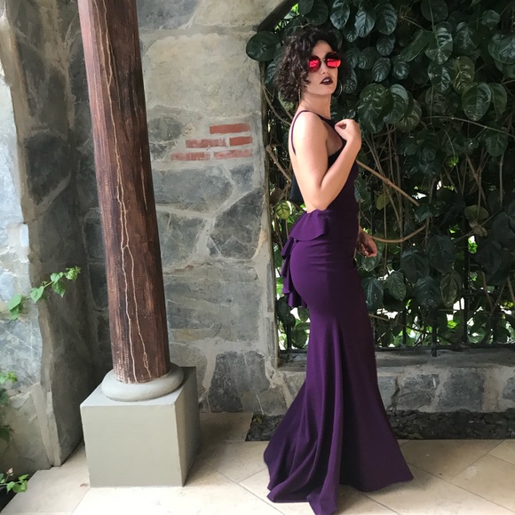 Elegant Purple Evening Gown - Picture 3 of 9